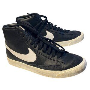 Nike Blazer Mid '77 Vintage Men's Size‎ 9.5 Sneakers Black White Sneakers Sporty